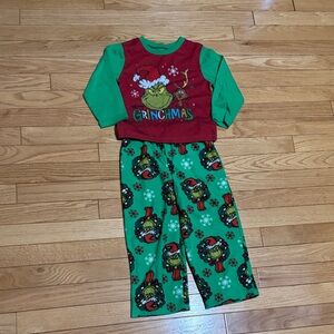 Grinchmas Kids Pajamas - Red and Green